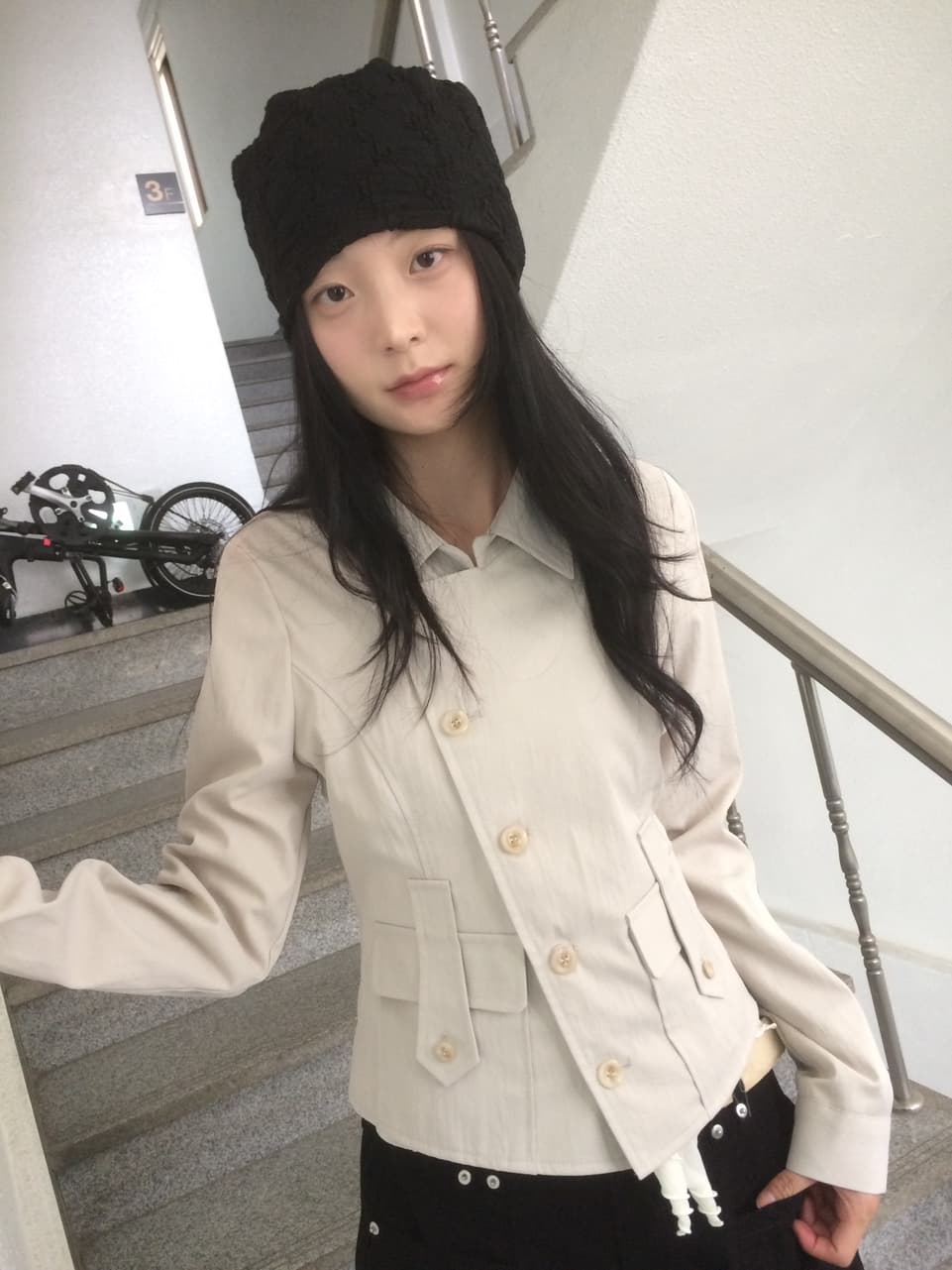 chic 한국 스타일 불규칙 재킷 상세 이미지 13