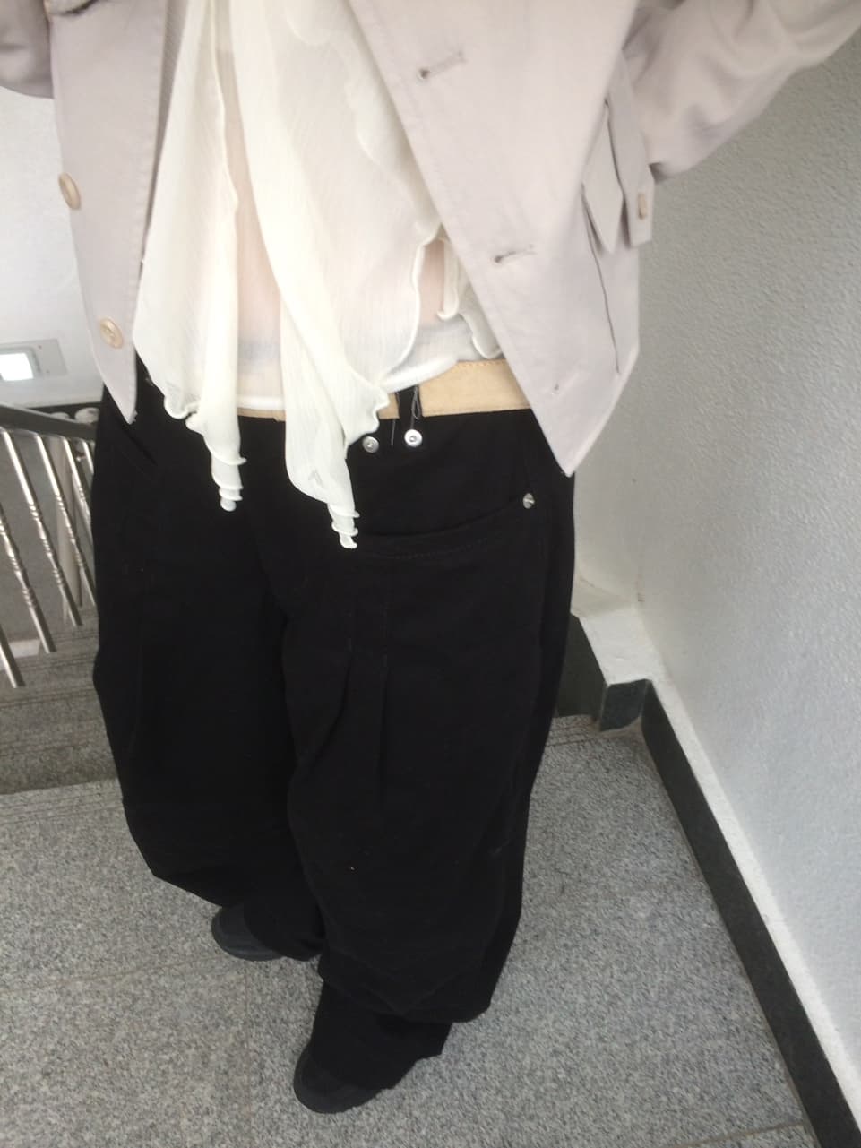 chic 한국 스타일 불규칙 재킷 상세 이미지 23