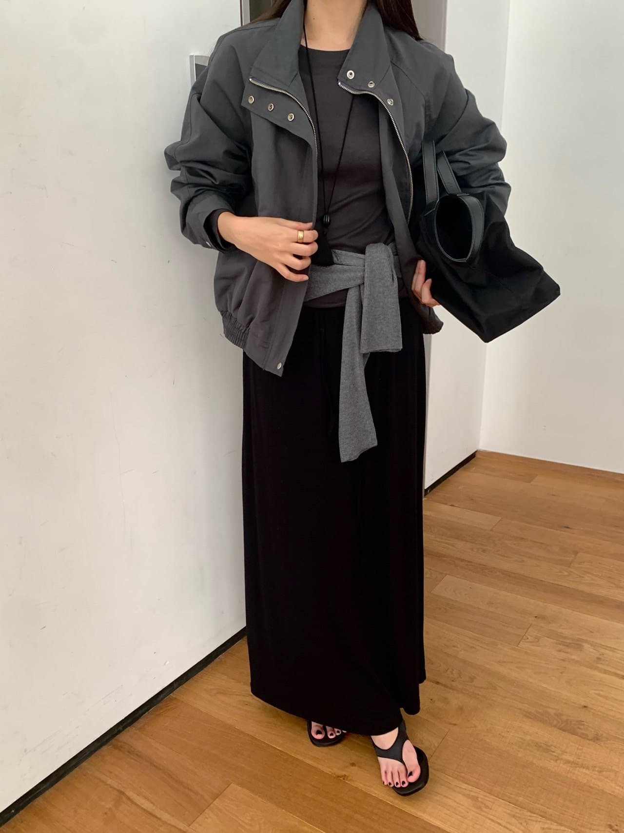 chic 한국 스타일 미니멀리즘 쇼트 스타일 재킷 재킷 상세 이미지 22