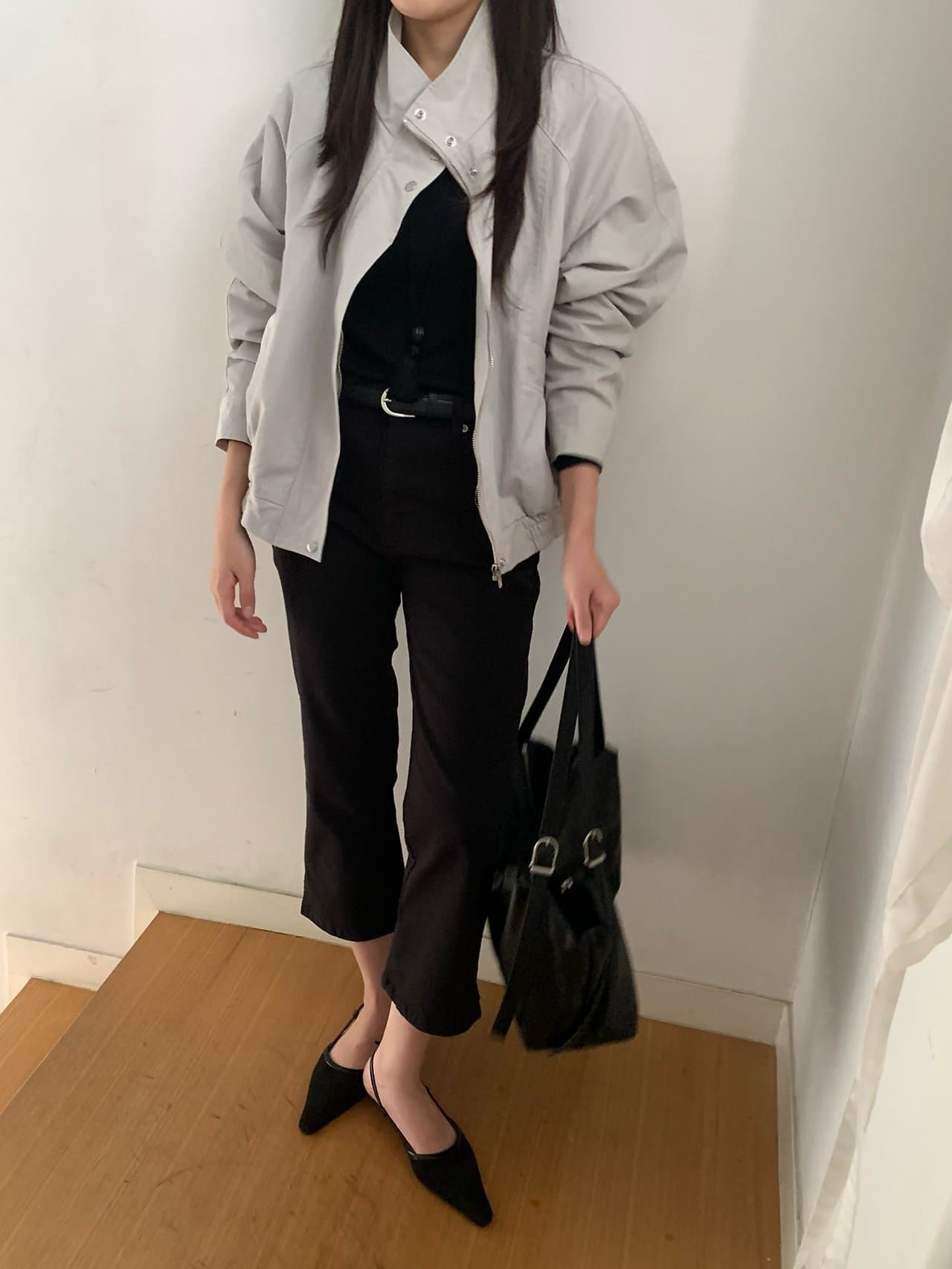 chic 한국 스타일 미니멀리즘 쇼트 스타일 재킷 재킷 상세 이미지 25