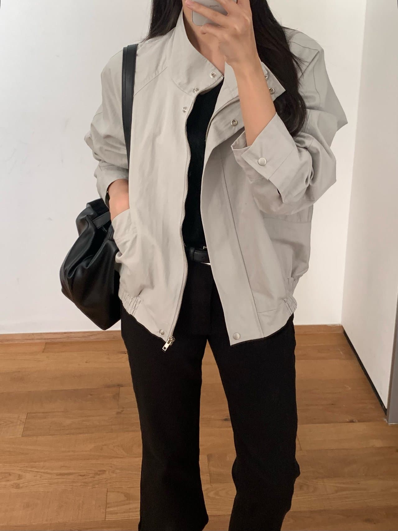 chic 한국 스타일 미니멀리즘 쇼트 스타일 재킷 재킷 상세 이미지 29