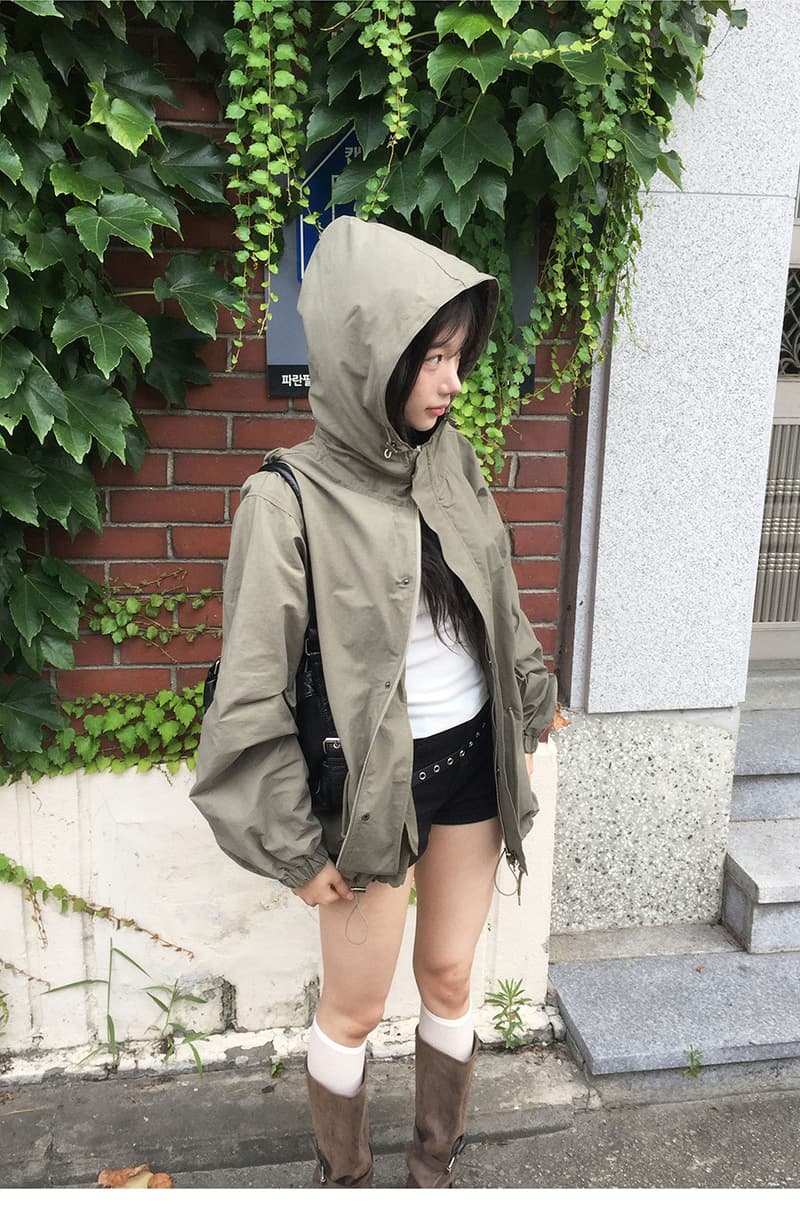chic 한국 스타일 미니멀리즘 쇼트 스타일 재킷 재킷 상세 이미지 3