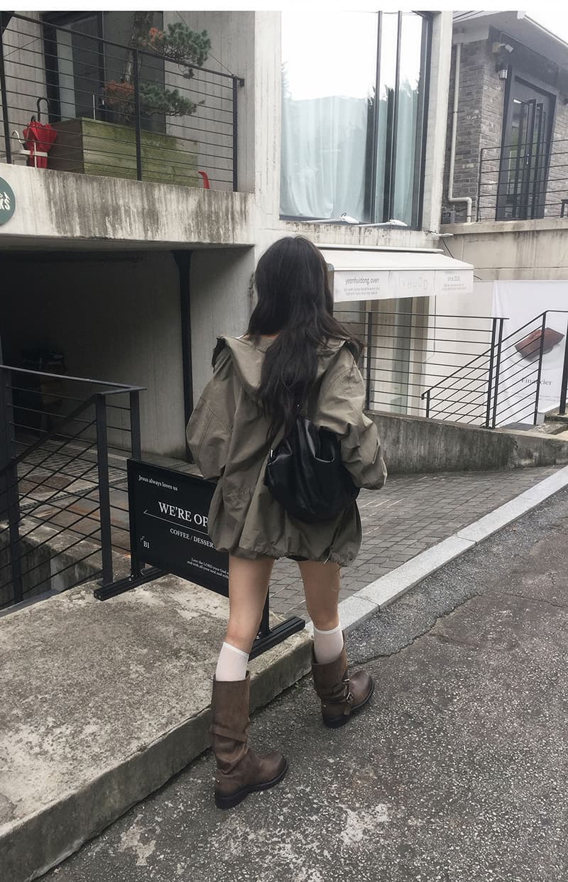 chic 한국 스타일 미니멀리즘 쇼트 스타일 재킷 재킷 상세 이미지 12