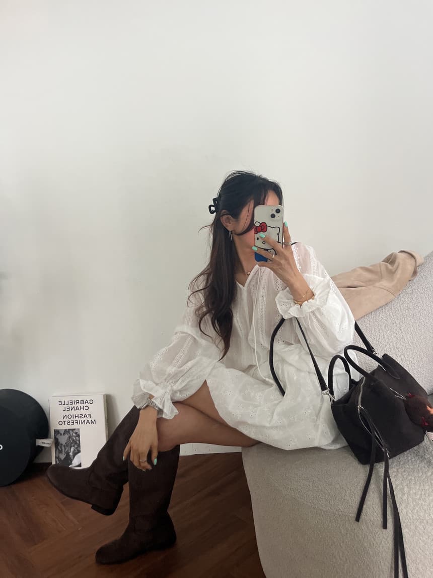 재고 있음 한 스타일 달콤함 자수 백 잡아라. 의류 상세 이미지 5