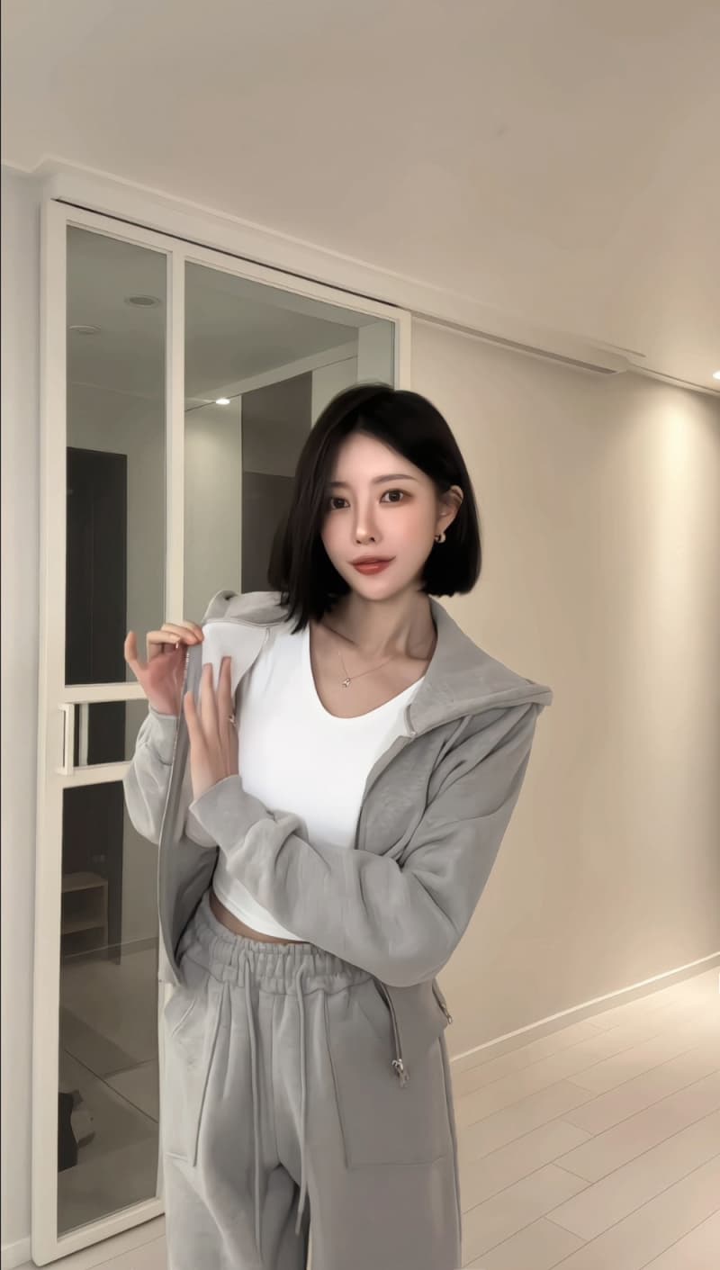 디자인 센스 후드 스포츠 슈트 바지 상세 이미지 8