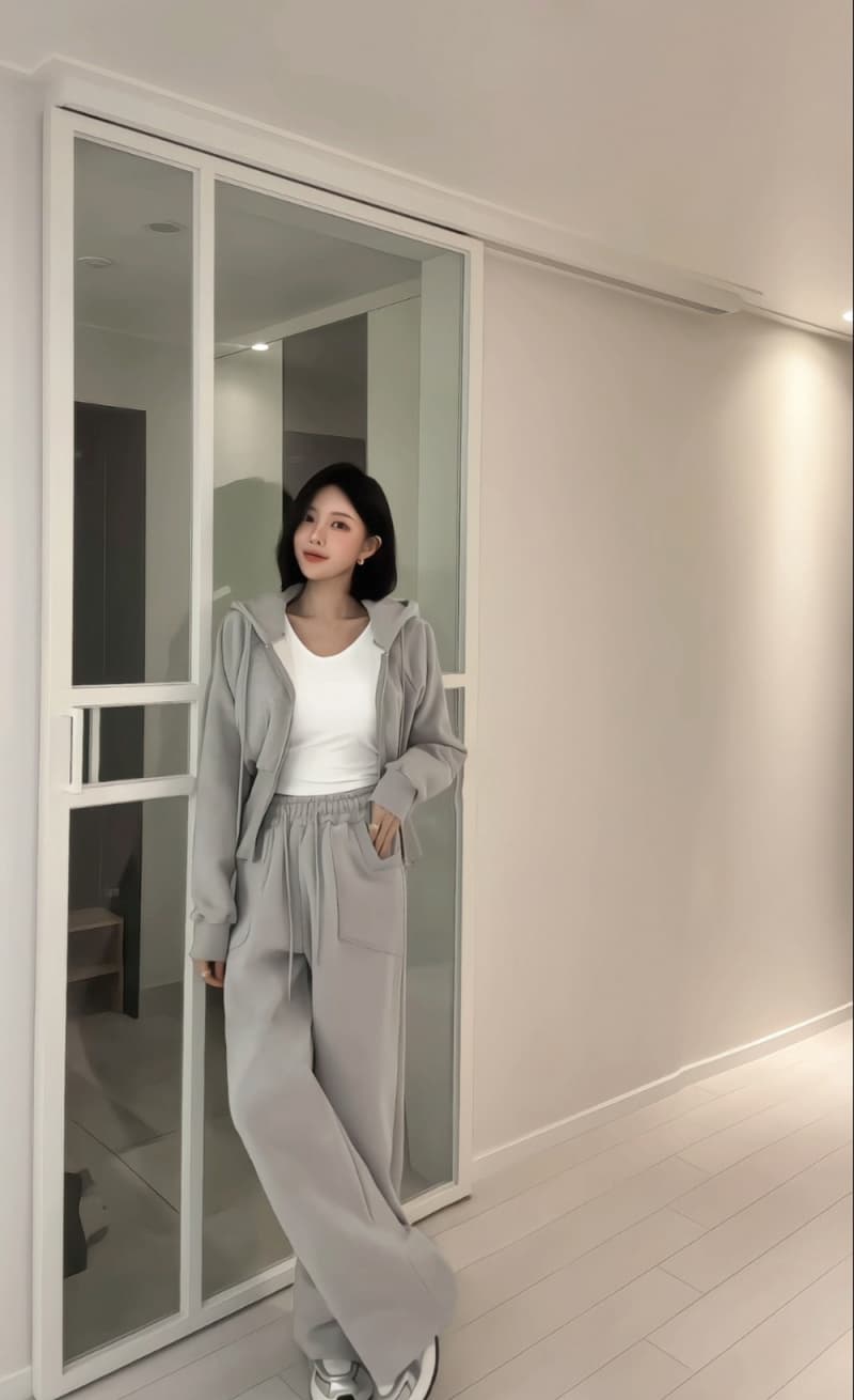 디자인 센스 후드 스포츠 슈트 바지 상세 이미지 9