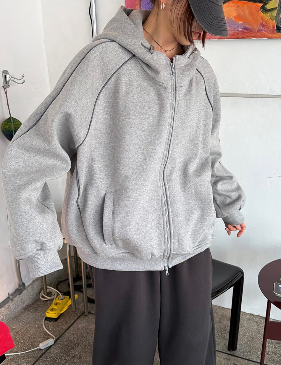 한 스타일 다용도 후드 티 스웨터 상세 이미지 2
