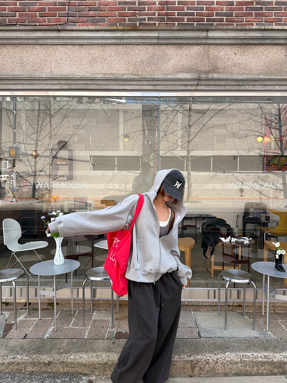 한 스타일 다용도 후드 티 스웨터 상세 이미지 15