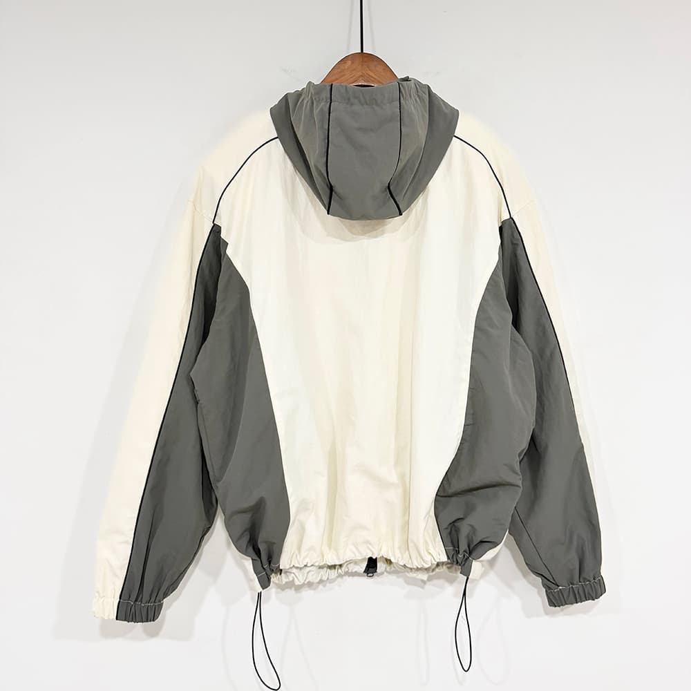 한 스타일 배색 oversize 후드 재킷 상세 이미지 20