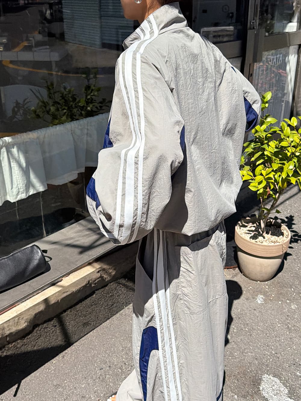 한 스타일 배색 스포츠 슈트 바지 상세 이미지 14