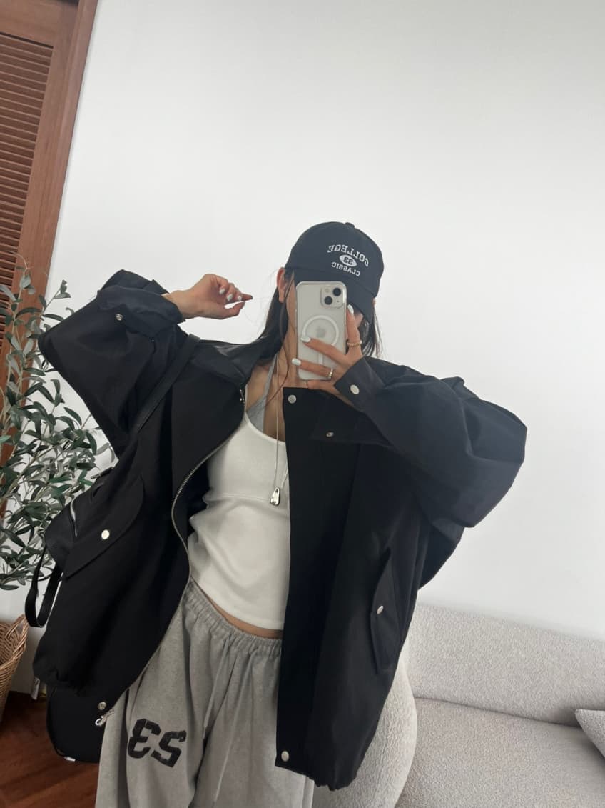 한 스타일 루즈핏 패치워크 재킷 상세 이미지 10