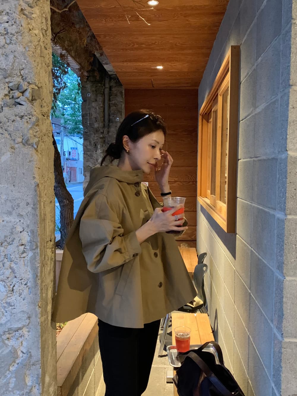 재고 있음 한 스타일 레트로 바람막이 쇼트 스타일 재킷 상세 이미지 1