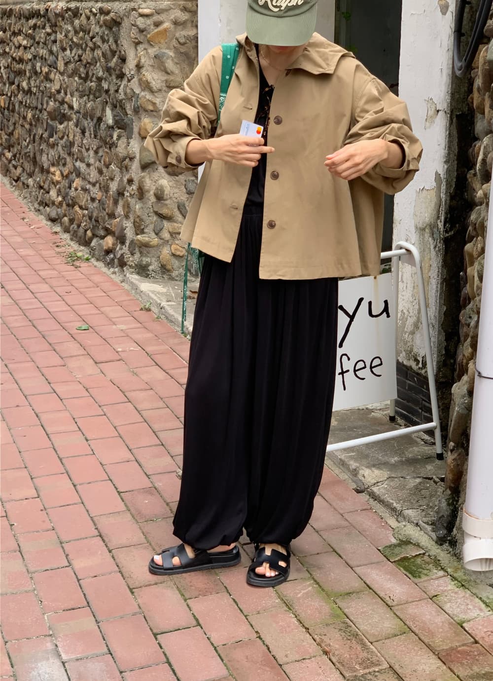 재고 있음 한 스타일 레트로 바람막이 쇼트 스타일 재킷 상세 이미지 13