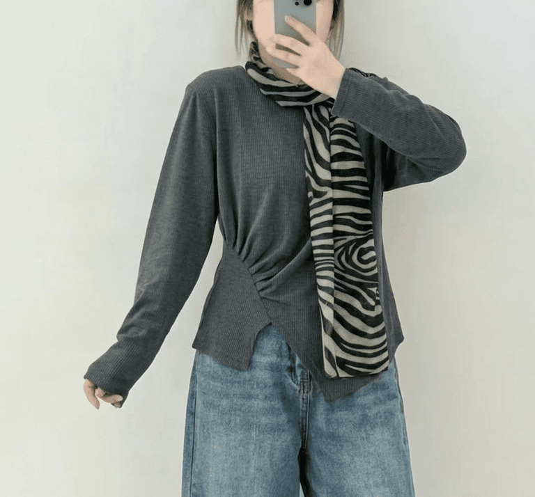 2026 가을 새로운 불규칙 인사이드 가져 가라. 티셔츠 여성 지방 mm 슬림해 보이는 자이언트 잘 생긴 허리 수축 긍정적 인 어깨 만나는 맨위 상세 이미지 7