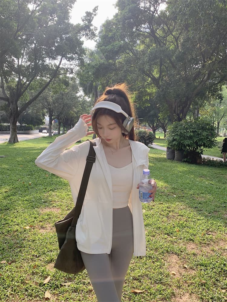 얼음 실크 자외선 차단 의류 여성 여름 자외선 차단 복 대 모자 국방 자외선 얇은 남녀 재킷 상세 이미지 16