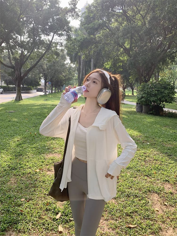 얼음 실크 자외선 차단 의류 여성 여름 자외선 차단 복 대 모자 국방 자외선 얇은 남녀 재킷 상세 이미지 18
