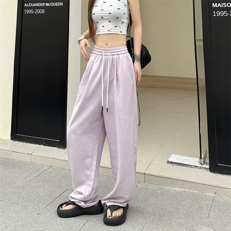 모통이 칼 바지 여성 작은 키 슬림해 보이는 운동 속도 건조한 야마모토 와이드 레그 팬츠 상세 이미지 7