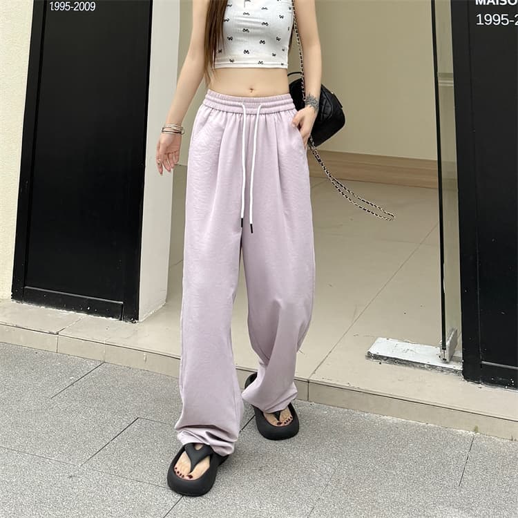 모통이 칼 바지 여성 작은 키 슬림해 보이는 운동 속도 건조한 야마모토 와이드 레그 팬츠 상세 이미지 9
