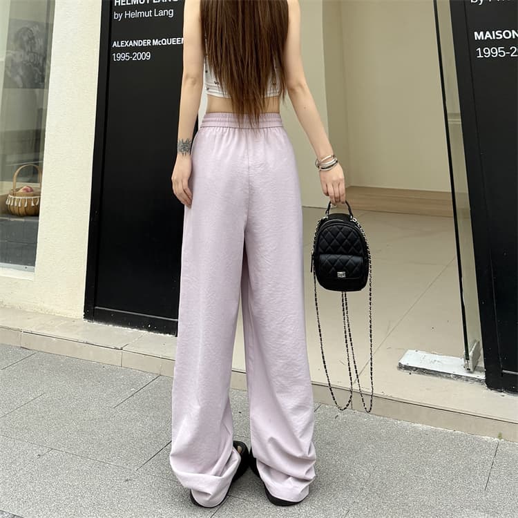 모통이 칼 바지 여성 작은 키 슬림해 보이는 운동 속도 건조한 야마모토 와이드 레그 팬츠 상세 이미지 10
