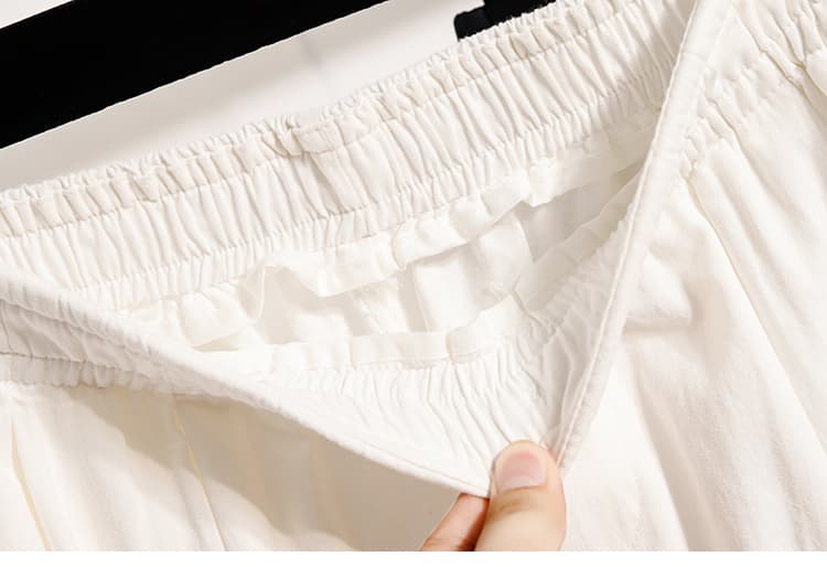워싱 면 풍선 바지 여성 여름 얇은 스타일 루즈핏 캐주얼 9 포인트 넓은 다리 느긋한 바람 배기 바지 상세 이미지 19