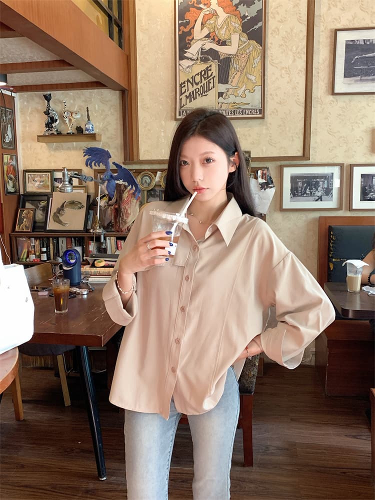셔츠 맨위 여성 긴 소매 빅 사이즈 지방 mm 디자인 센스 경력 면접 ol 셔츠 상세 이미지 41