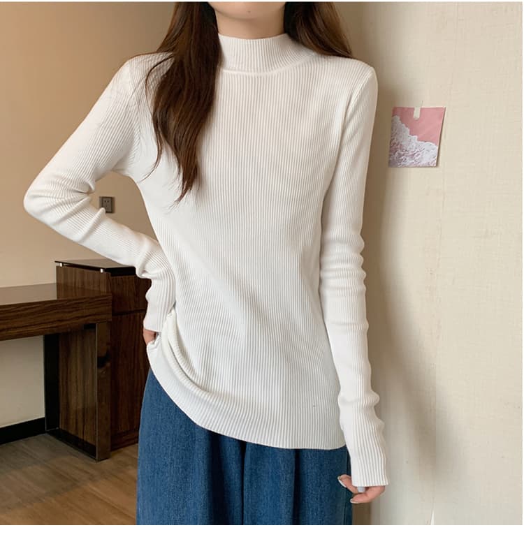 6013 실사 정가 가을 겨울 빅 사이즈 여성 의류 미니멀리즘 다용도 인사이드 가져 가라. 반하이넥 예쁜 스웨터 니트 스웨터 맨위 상세 이미지 4