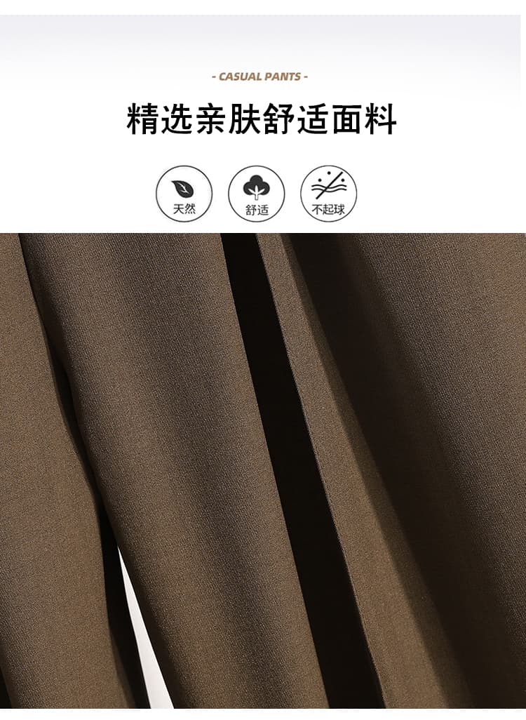 와이드 레그 팬츠 도루 센스 슬림해 보이는 하이웨이스트 루즈핏 바닥 청소 캐주얼 정장 바지 상세 이미지 6