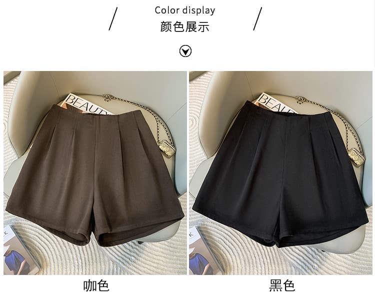 실사 정가 가을 겨울 모직 넓은 다리가 짧다. 바지 여성 표지 배 슬림해 보이는 빅 사이즈 배 모양 몸 5 점 캐주얼 바지 상세 이미지 7