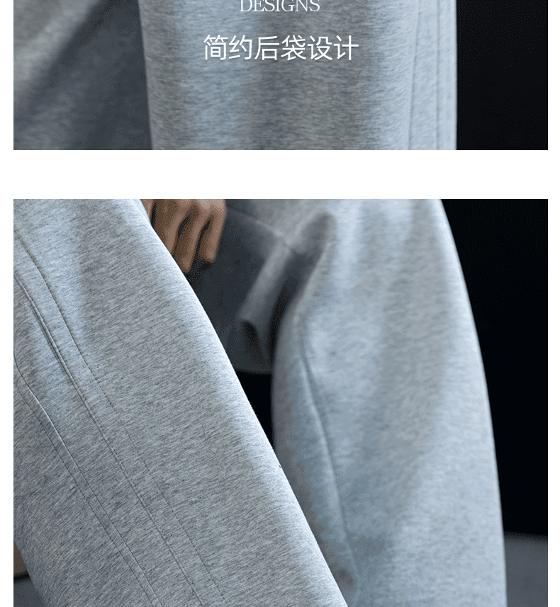 아름다움 마이크로 넓은 모통이 칼 바지 내마모 저항 주름 캐주얼 스트레이트 팬츠 신축성 펌프 로프 디자인 상세 이미지 10