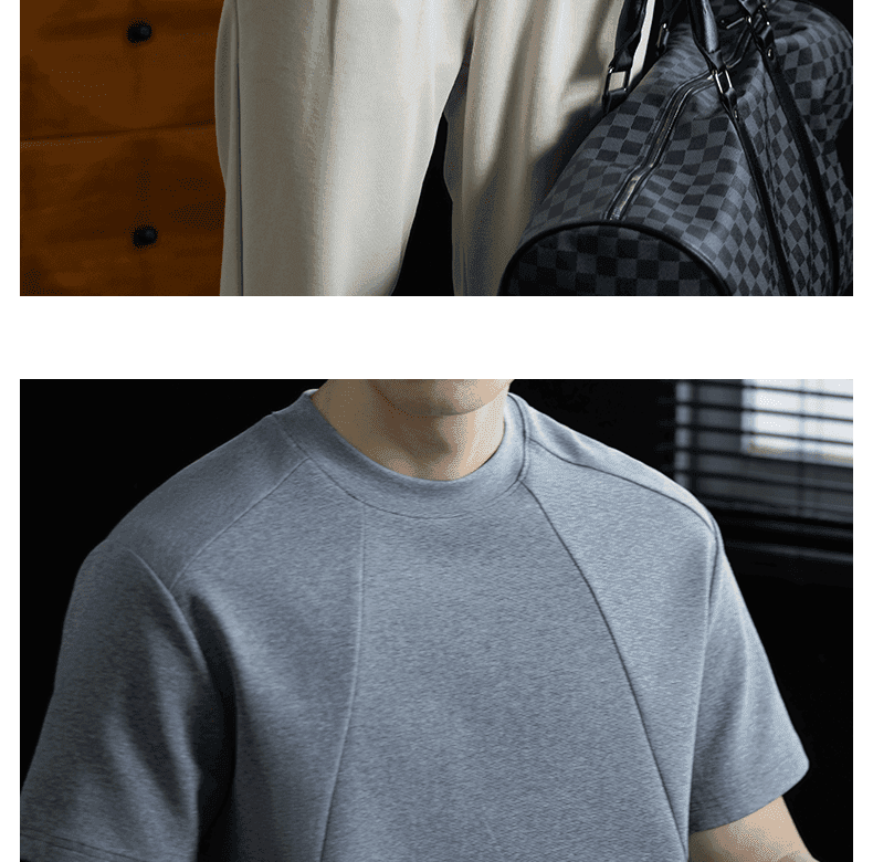 270g 무거운 안장 어깨 컬러 코튼 티셔츠 남자 고급 창의성 싸움 집어 들다 피부 통기성 품질 라운드 넥 남성 반팔 상세 이미지 20
