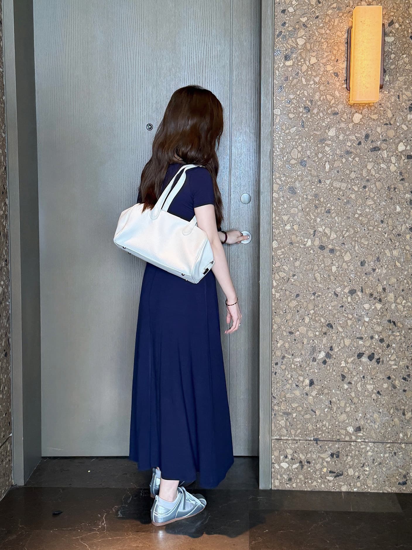 선물 물품 임산부 여름 드레스 새로운 몸매 가꾸기 슬림해 보이는 느슨함 패션 미니멀리즘 품격 순수한 욕망 바람 드레스 코디 숄 상세 이미지 9