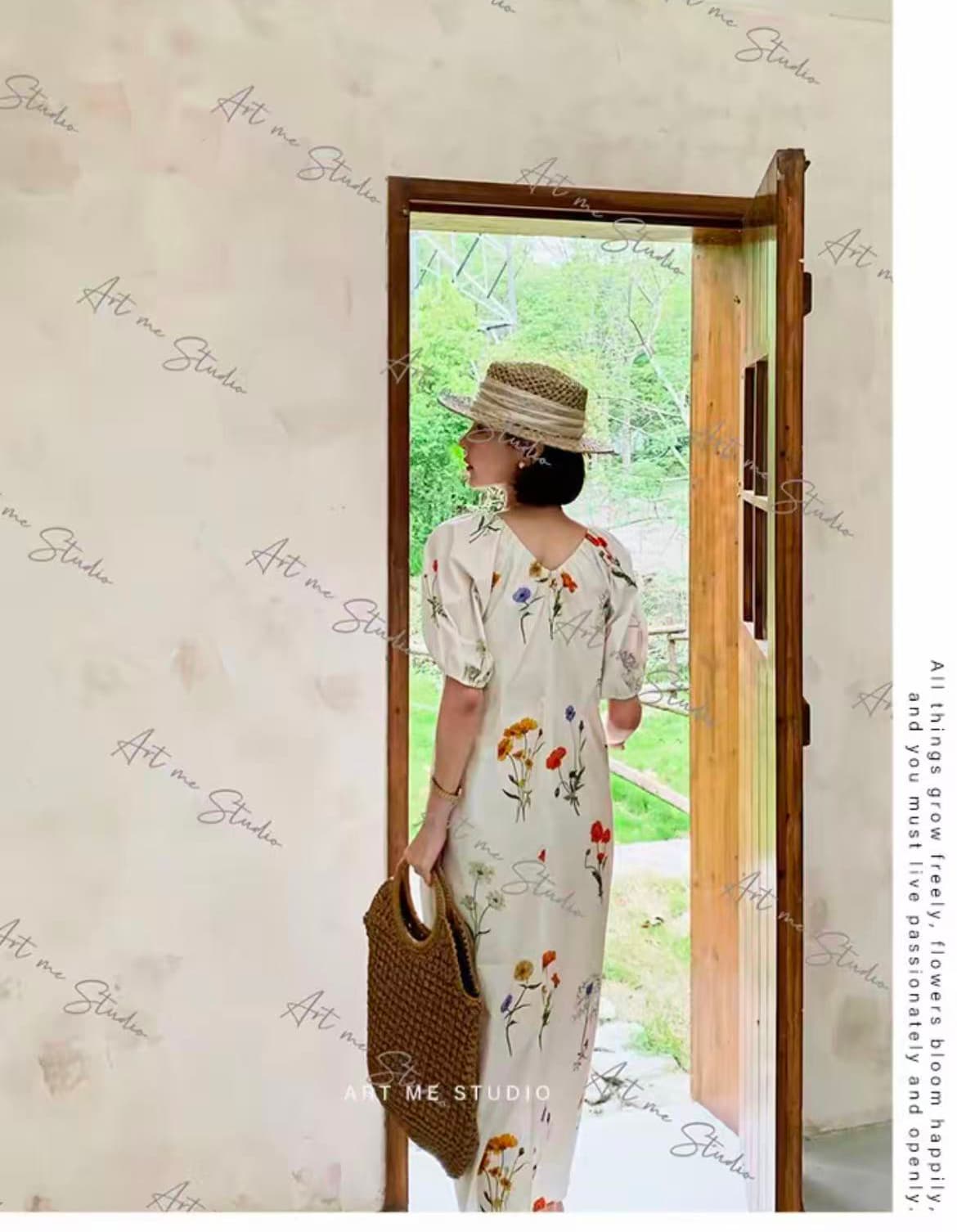 2026 여름 새로운 패션 임산부 센 부서 전원 바람 루즈핏 느긋한 센스 연령 감소 프랑스식 낭만주의 드레스 상세 이미지 8
