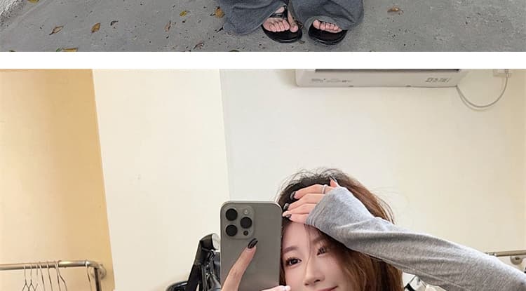 재고 있음 2026 년 이른 가을 느긋한 바람 스택 착용 긴팔 오픈 가디건 슬립 캐주얼 임산부 긴 바지 임산부 세 조각 세트 상세 이미지 30