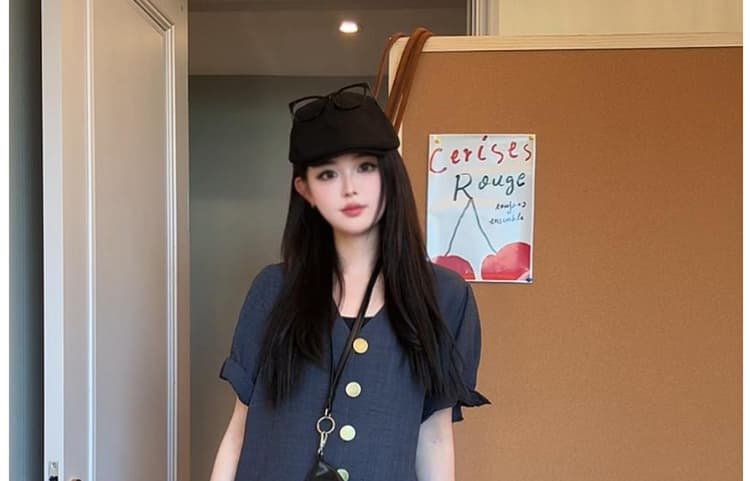 재고 있음 폭발 여름 한국 스타일 패션 품격 임산부 세트 디자인 센스 루즈핏 슬림해 보이는 바지 임산부 투피스 세트 상세 이미지 20