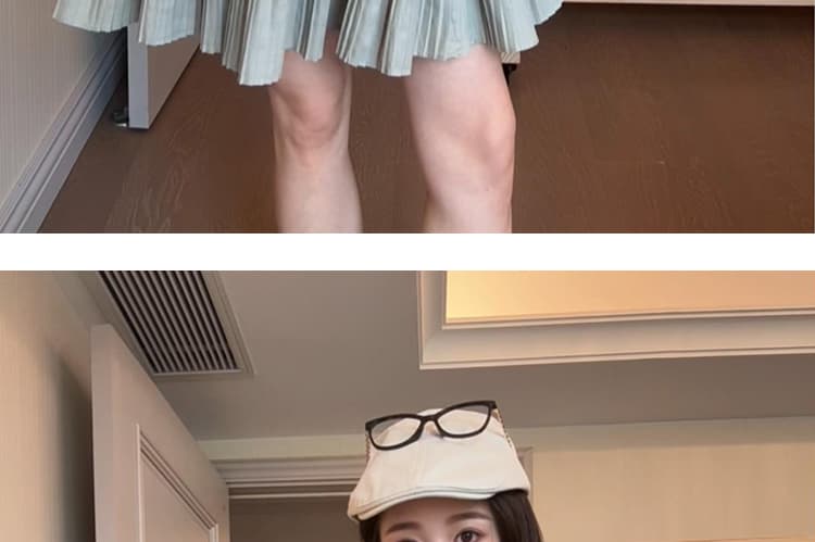 du 홈 오리지널 여름 새로운 한 부서 연령 감소 세련된 품격 민소매 임산부 중간 길이 플리츠 드레스 상세 이미지 25