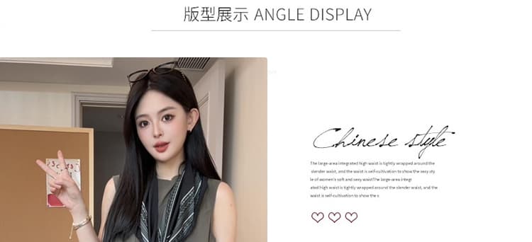 재고 있음 2026 년 패션 고급 센스 유럽어 버전 임산부 외국 가스 미니멀리즘 스카프 드레스 조끼 스커트 상세 이미지 7