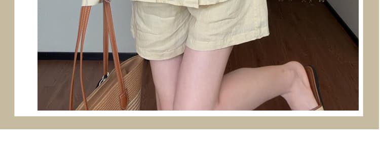 재고 있음 2026 년 이른 가을 패션 출산 착용 인터넷 유명인 한국 스타일 루즈핏 슬림해 보이는 외국 가스 캐주얼 셔츠 투피스 세트 상세 이미지 3