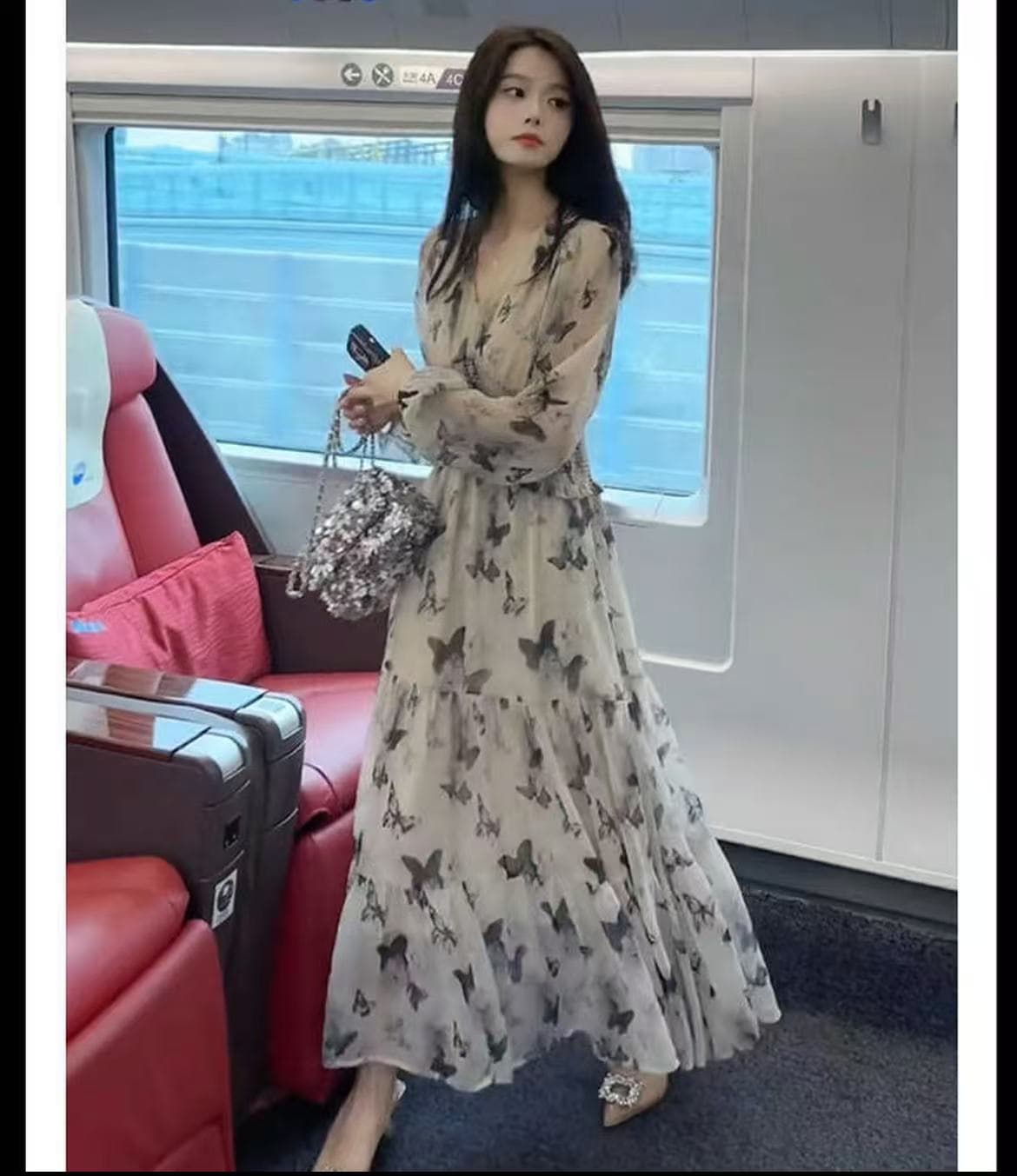 차 휴식 프랑스식 부드러운 부서 고급 센스 휴가 바람 품격 명문 여성 여신 팬 점프 슈트 치마 가을 겨울 슬림해 보이는 롱 스커트 상세 이미지 2