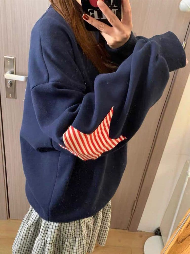 털이 있는 이후 패키지 칼라 순수한 Mianhua 면 복합 후드티 여성