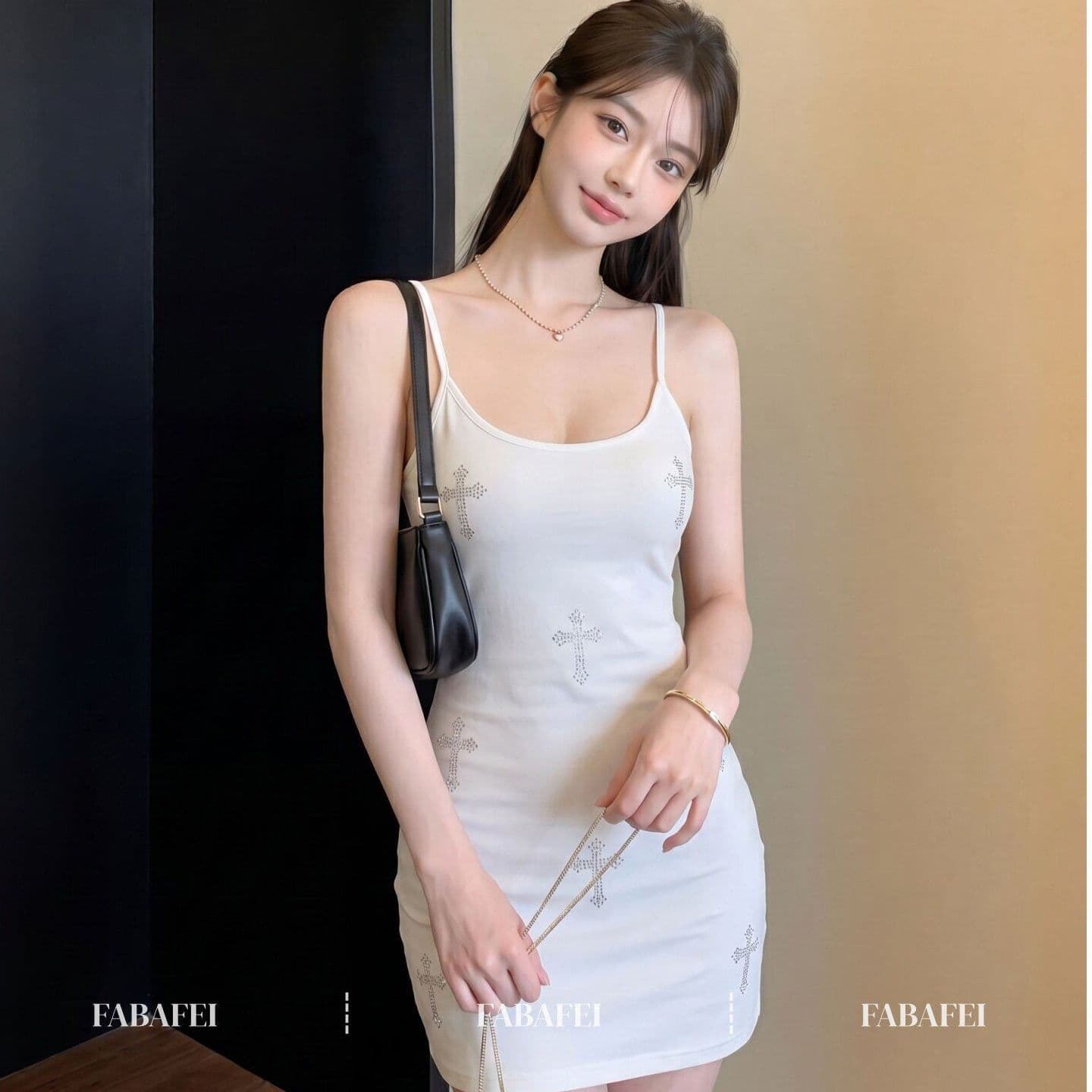 달콤한 차가운 바람 핫픽스 십자가 슬립 여성 드레스 2026 여름 새로운 몸매 가꾸기 디스플레이 몸 타이트 스커트 짧은 치마 이미지 2