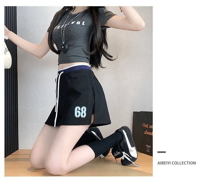 사람들 면 빈 가스 층 배색 테두리 펌프 로프 레이스업 한 마디 캐주얼 바지 여성 한국 스타일 다용도 외출용 넓은 다리가 짧다. 바지 상세 이미지 34