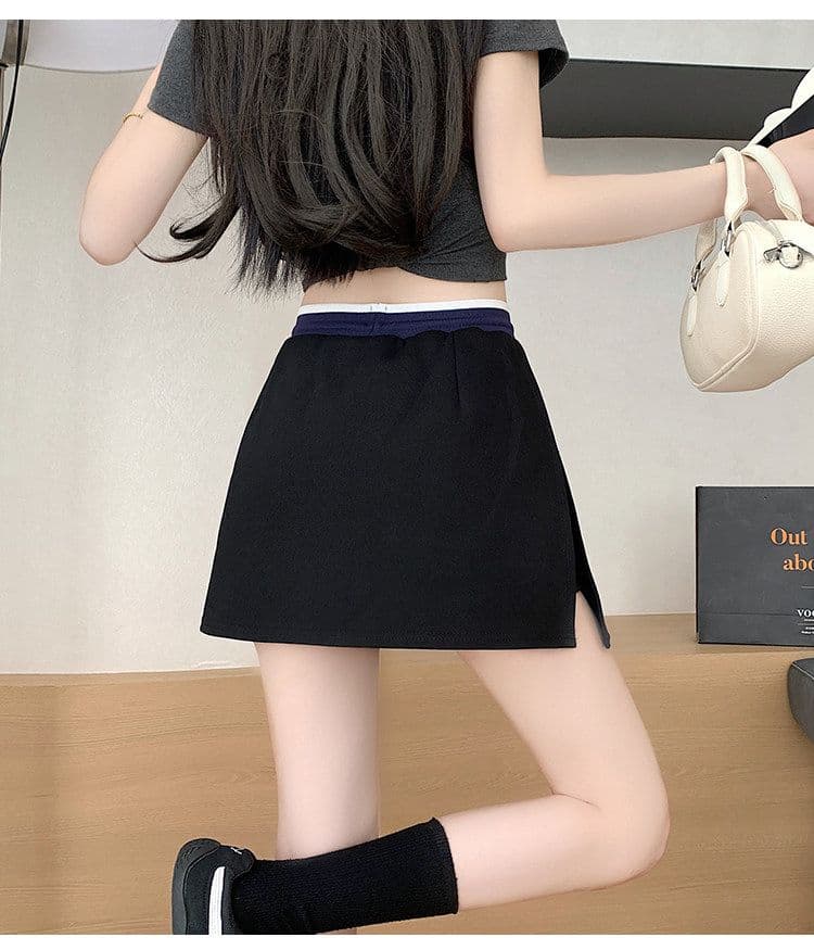 사람들 면 빈 가스 층 배색 테두리 펌프 로프 레이스업 한 마디 캐주얼 바지 여성 한국 스타일 다용도 외출용 넓은 다리가 짧다. 바지 상세 이미지 38