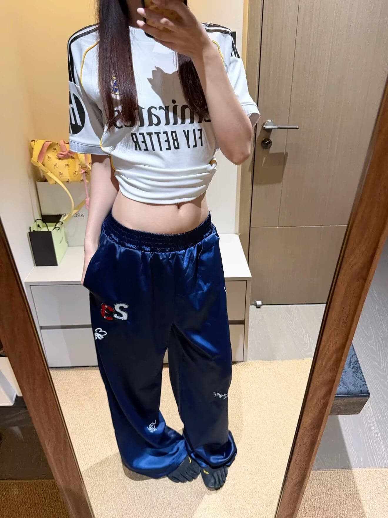 2026 아메리칸 높음 거리 알파벳 프린트 스트레이트 와이드 레그 팬츠 어린이 남녀 봄 가을 스트레이트 캐주얼 긴 바지 상세 이미지 7