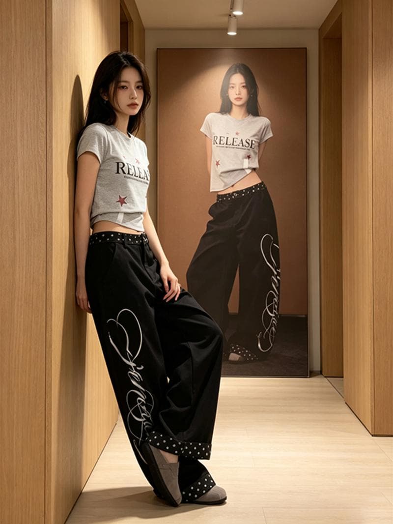아메리칸 레트로 펌프 로프 주름 속도 건조한 낙하산 병 바지 남녀 느슨함 센스 루즈핏 캐주얼 와이드 레그 팬츠 상세 이미지 5