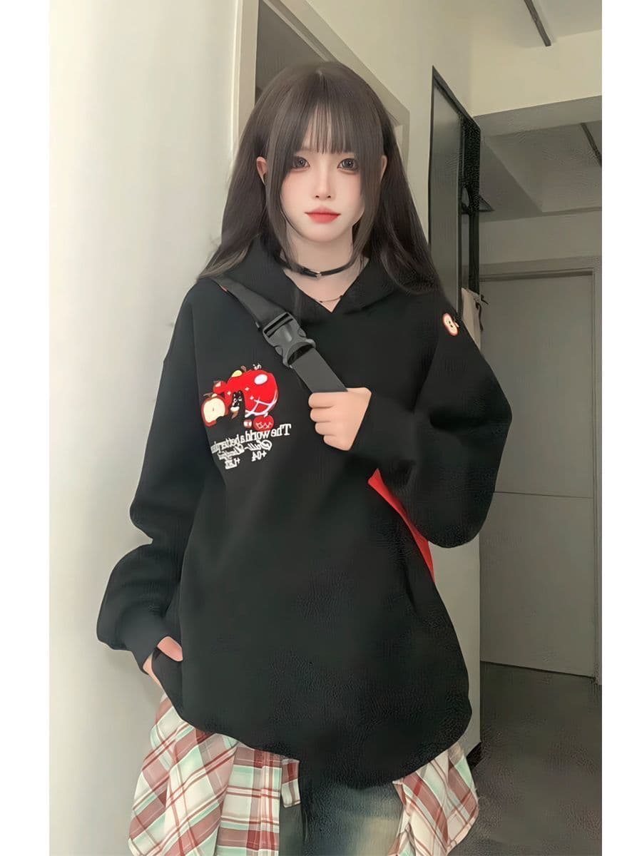 얇은 스타일 원본 솜씨 순수한 Mianhua 면 복합 후드티 여성 이미지 2