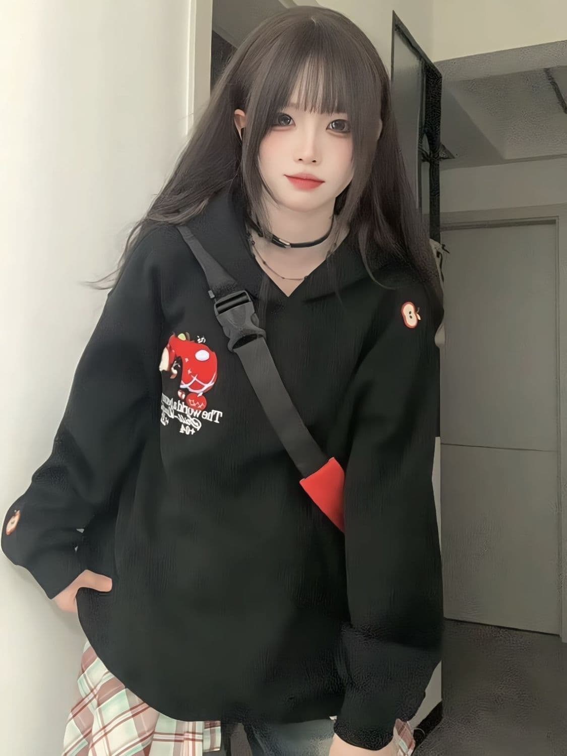 얇은 스타일 원본 솜씨 순수한 Mianhua 면 복합 후드티 여성 상세 이미지 10