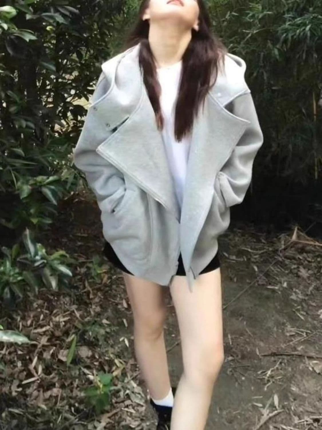 얇은 스타일 털이 있는 후아 면 복합 후드티 여성 상세 이미지 5