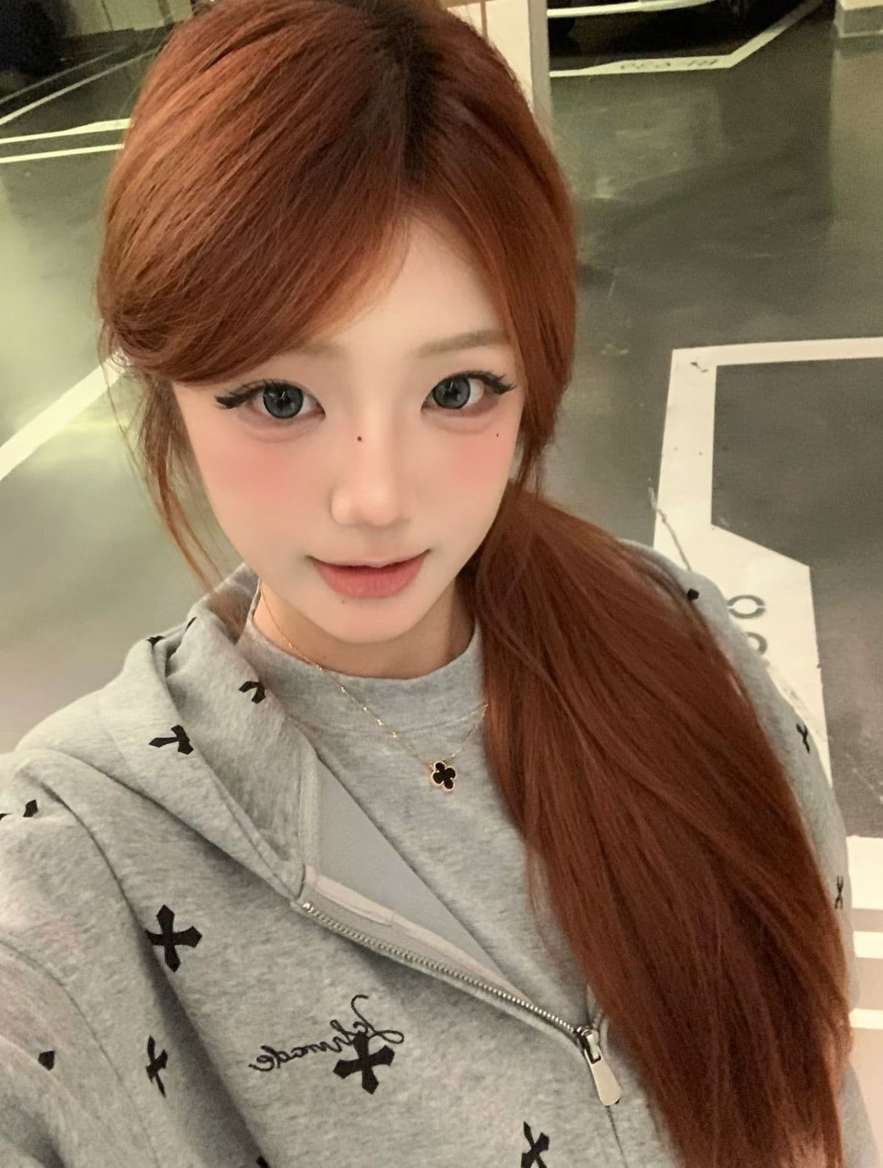 얇은 스타일 백금 지퍼 이후 패키지 칼라 순수한 Mianhua 면 복합 후드티 여성 상세 이미지 7