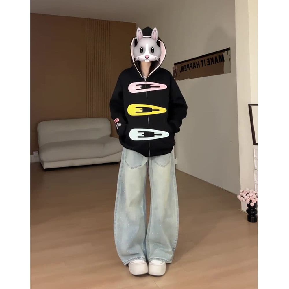 얇은 스타일 털이 있는 원본 부형제 순수한 Mianhua 면 복합 후드티 여성 상세 이미지 11