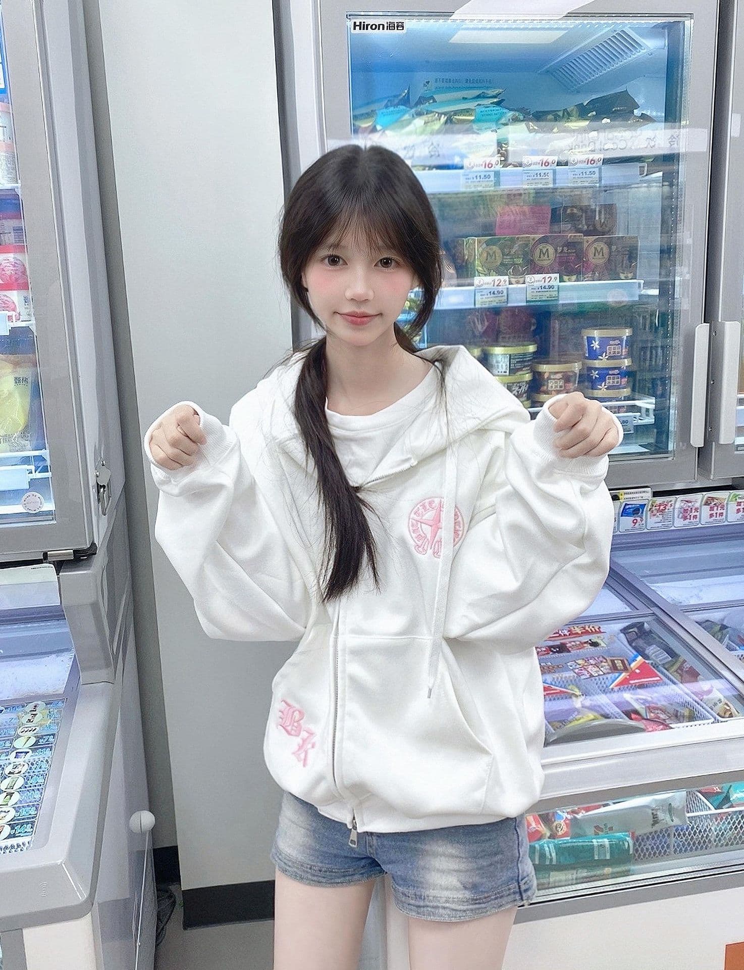 얇은 스타일 백금 지퍼 자수 범프 휘장 이후 패키지 칼라 순수한 Mianhua 면 복합 후드티 상세 이미지 6